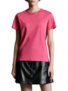 Logo Accent Short Sleeve T-Shirt Pink - MONCLER - BALAAN 3