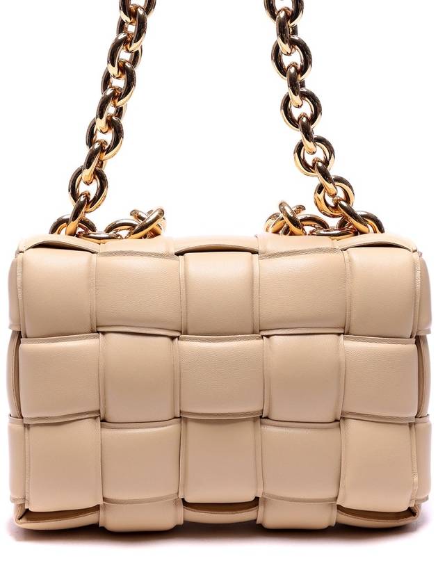 Gold Cassette Lambskin Shoulder Bag Porridge - BOTTEGA VENETA - BALAAN 5