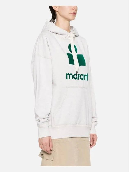 Women's Mansell Logo Hooded Sweatshirt SW0001FA B1M12E ECED - ISABEL MARANT - BALAAN 2