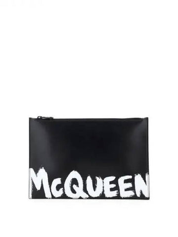 Alexander McQUEEN logo detail leather clutch 271363 - ALEXANDER MCQUEEN - BALAAN 1