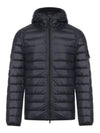 Loom Woven Chambers R Nylon Down TC Light Hoodie Down Jacket Midnight Blue - STONE ISLAND - BALAAN 2