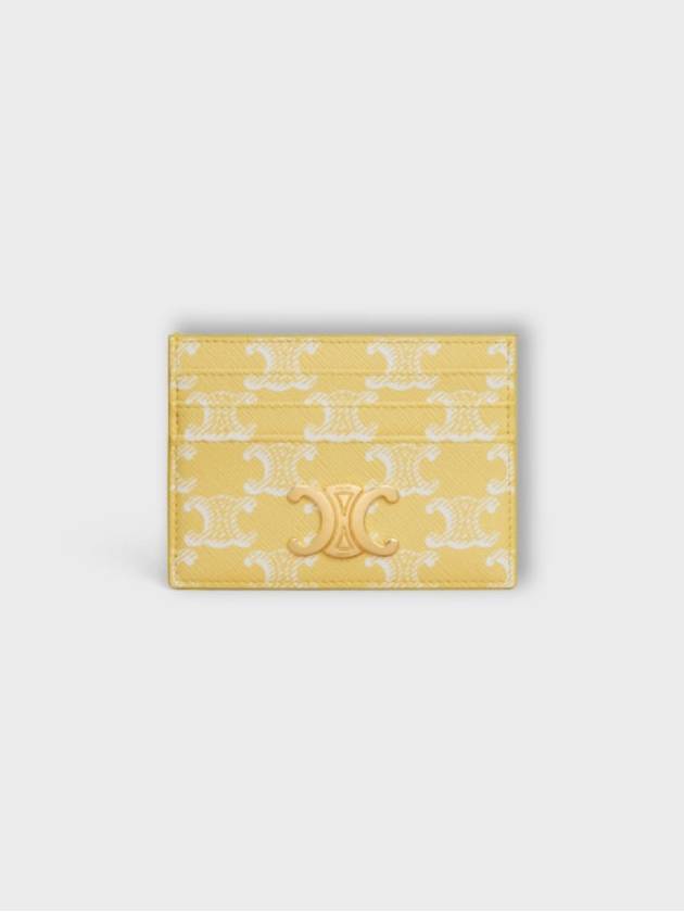 Triomphe Canvas Card Wallet Yellow - CELINE - BALAAN 2