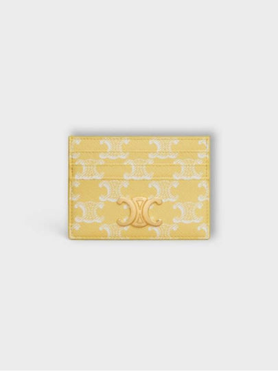 Triomphe Canvas Card Wallet Yellow - CELINE - BALAAN 2