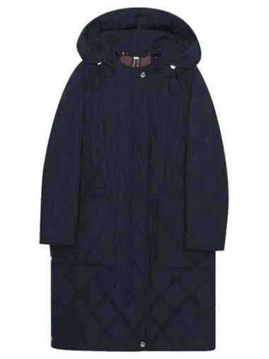 Diamond quilted long padded jacket - BURBERRY - BALAAN 1