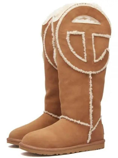 x TELFAR Logo Tall Boot CHESTNUT 1155870 boots - UGG - BALAAN 1