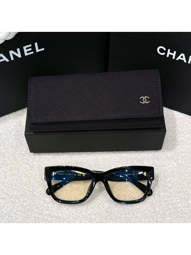 Glasses classic horn rim CC logo black - CHANEL - BALAAN 1