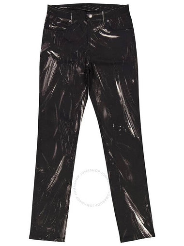 Moschino Men's Painted Effect Print Jeans, Brand Size 44 (Waist Size 29