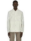 Men's Black Back Logo Waterproof Coach Jacket White - JIL SANDER - BALAAN 5