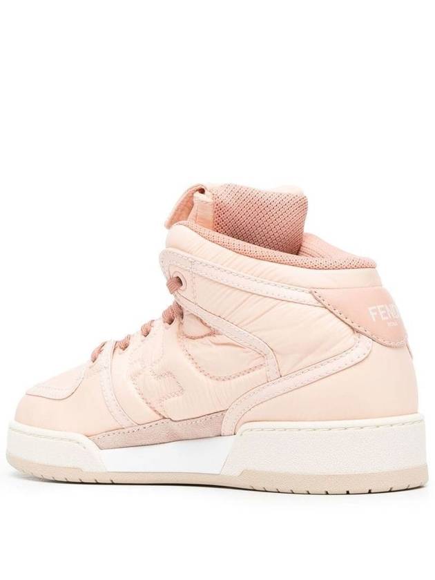 Match FF Logo High Top Sneakers Pink - FENDI - BALAAN 5