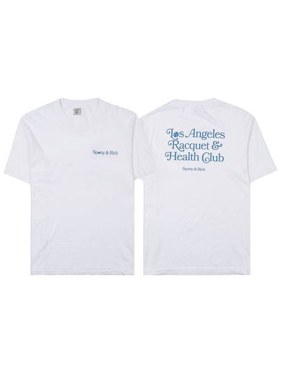 LA Racquet Club Logo Cotton Short Sleeve T-Shirt White - SPORTY & RICH - BALAAN 2