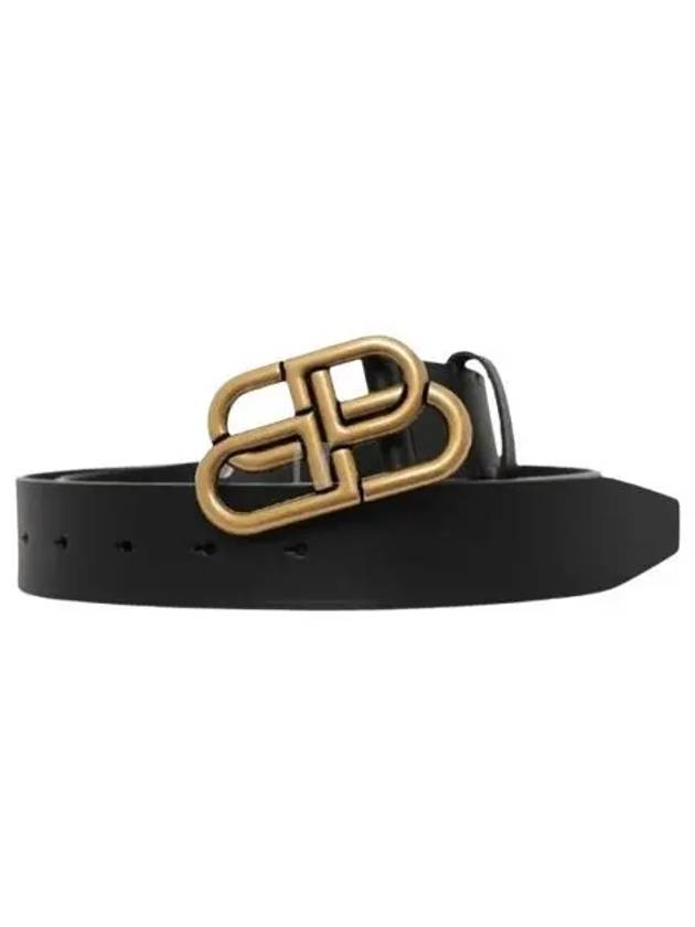 BB Logo Leather Belt Black - BALENCIAGA - BALAAN 2