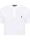 Men's Embroidery Navy Pony Short Sleeve Polo Shirt White - POLO RALPH LAUREN - BALAAN 5