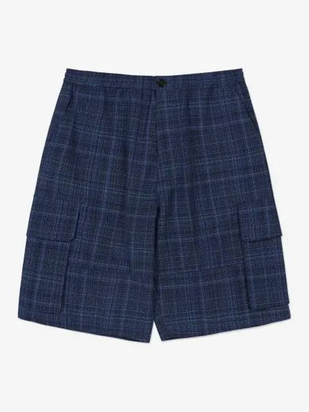 Check Cargo Shorts Navy - MARNI - BALAAN 2