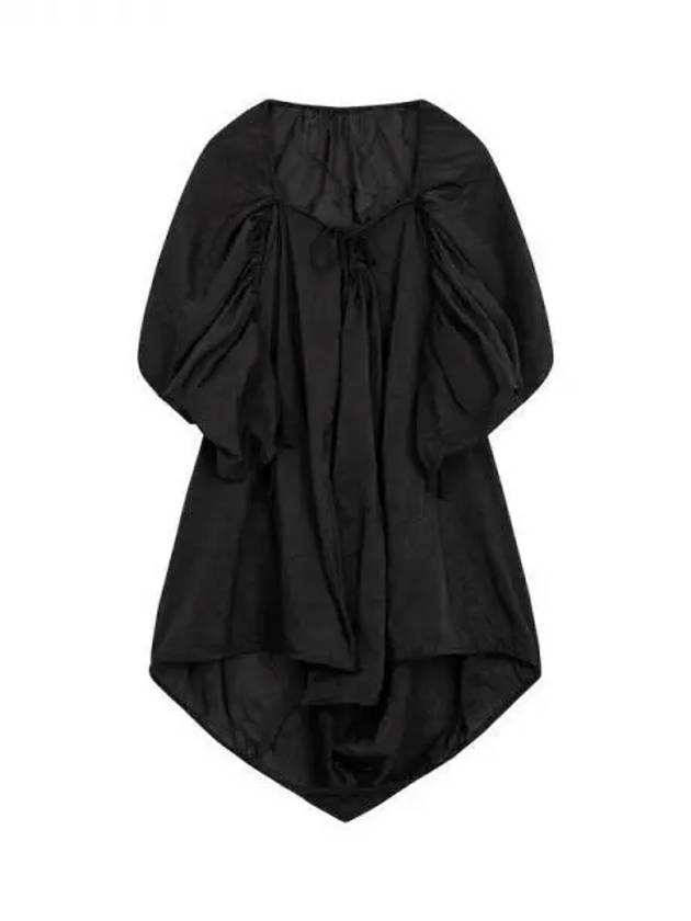 FEMME string shirring wrinkle dress black 271921 - YOHJI YAMAMOTO - BALAAN 1