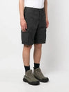 Men's Wappen Patch Cotton Cargo Shorts Charcoal - STONE ISLAND - BALAAN 3