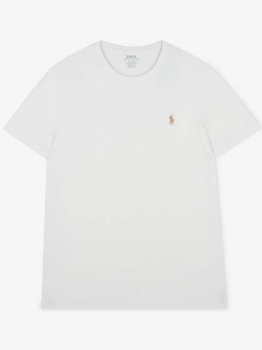 Polo men s pony embroidery white short sleeve t shirt 710671438 309 - RALPH LAUREN - BALAAN 1