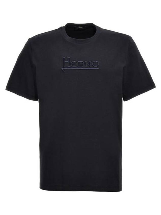 Short Sleeve T-Shirt JG000211U520009200 Blue - HERNO - BALAAN 1