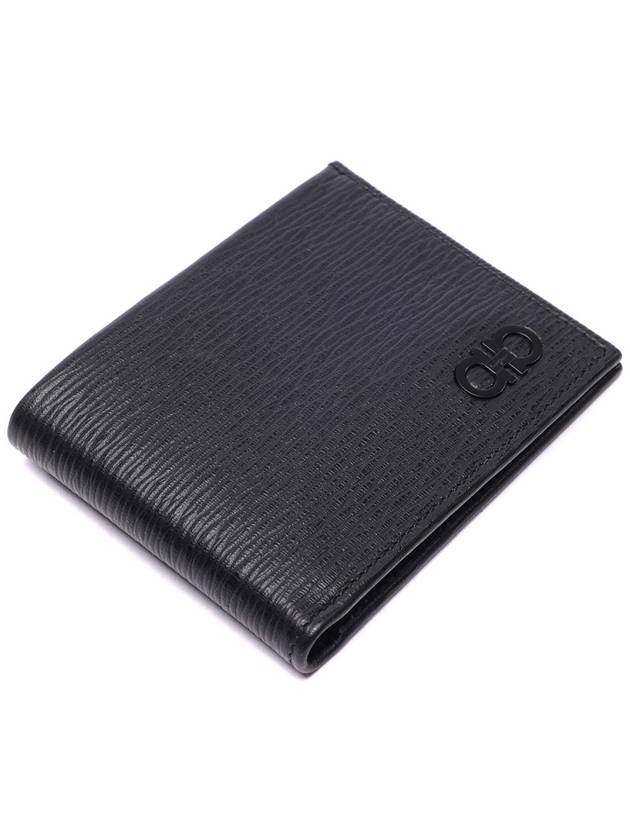 Gancini Half Wallet Black - SALVATORE FERRAGAMO - BALAAN 6