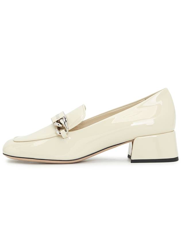 Women's Logo Patent Leather Pumps Ivory - MIU MIU - BALAAN 4