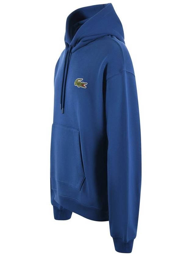 Loose Fit Hoodie Navy Blue - LACOSTE - BALAAN 3