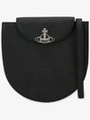 Half Moon Saddle Saffiano Leather Cross Bag Black - VIVIENNE WESTWOOD - BALAAN 3