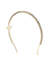 Triangle Logo Crystal Headband Gold Topaz Light - PRADA - BALAAN 4