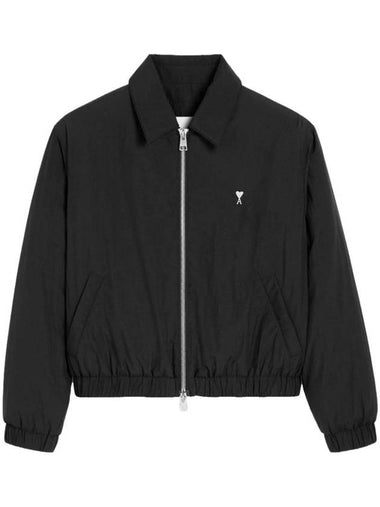 De Coeur Zip-Up Jacket Black - AMI - BALAAN 1