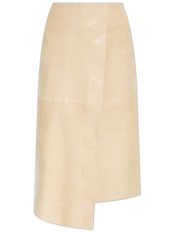 By Malene Birger Leather Skirt Hannas, Women's, Beige - BY MALENE BIRGER - BALAAN 1