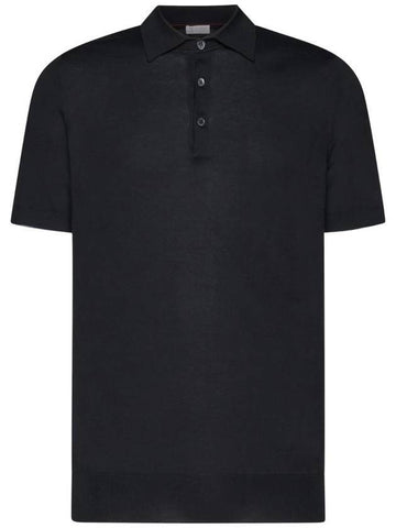 Classic Knit PK Shirt Black - BRUNELLO CUCINELLI - BALAAN 1