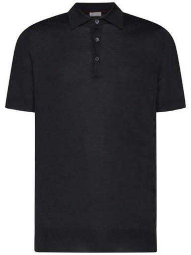 Classic Knit PK Shirt Black - BRUNELLO CUCINELLI - BALAAN 1