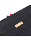 RWB Tab Leather Document Medium Clutch Bag Black - THOM BROWNE - BALAAN 4