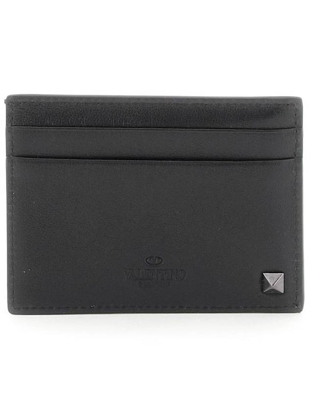 Rockstud Card Wallet Black - VALENTINO - BALAAN 2