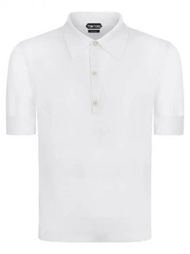 White silk cotton polo shirt 270441 - TOM FORD - BALAAN 1