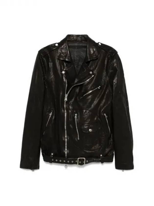 Leather Biker Jacket 271531 - YOHJI YAMAMOTO - BALAAN 1