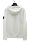 Wappen Patch Cotton Fleece Hoodie White - STONE ISLAND - BALAAN 3