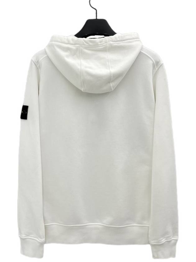 Wappen Patch Cotton Fleece Hoodie White - STONE ISLAND - BALAAN 3