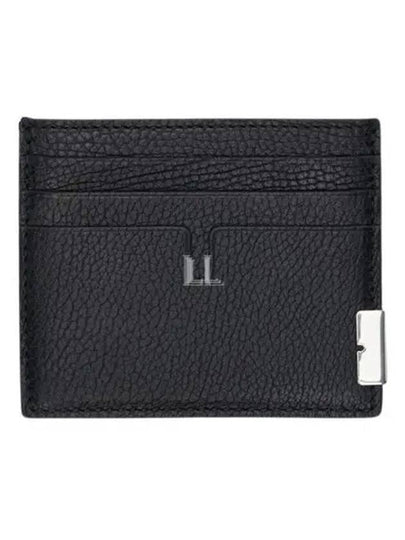 Grained Leather Card Wallet Black - BURBERRY - BALAAN 2