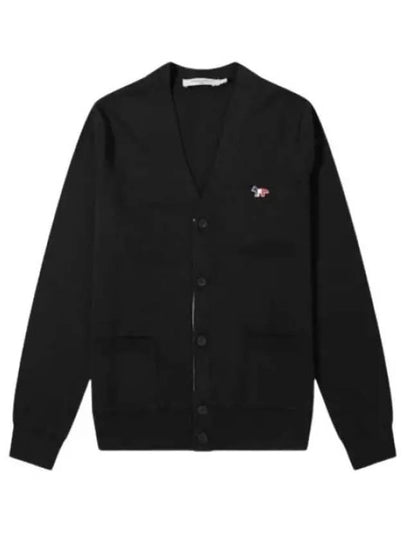 Tricolor Fox Patch Classic Cardigan Black - MAISON KITSUNE - BALAAN 2