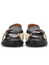 Fussbett Leather Sandals Black White - MARNI - BALAAN 4