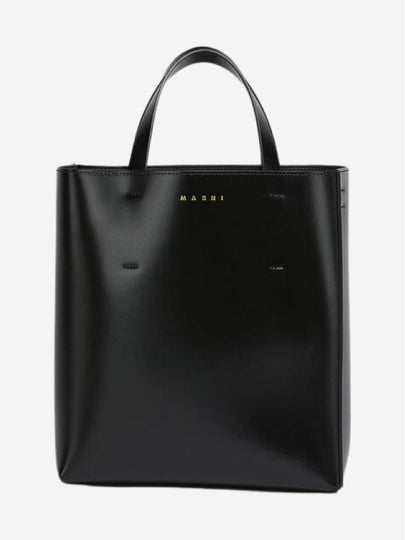 Museo Small Leather Tote Bag Black - MARNI - BALAAN 2