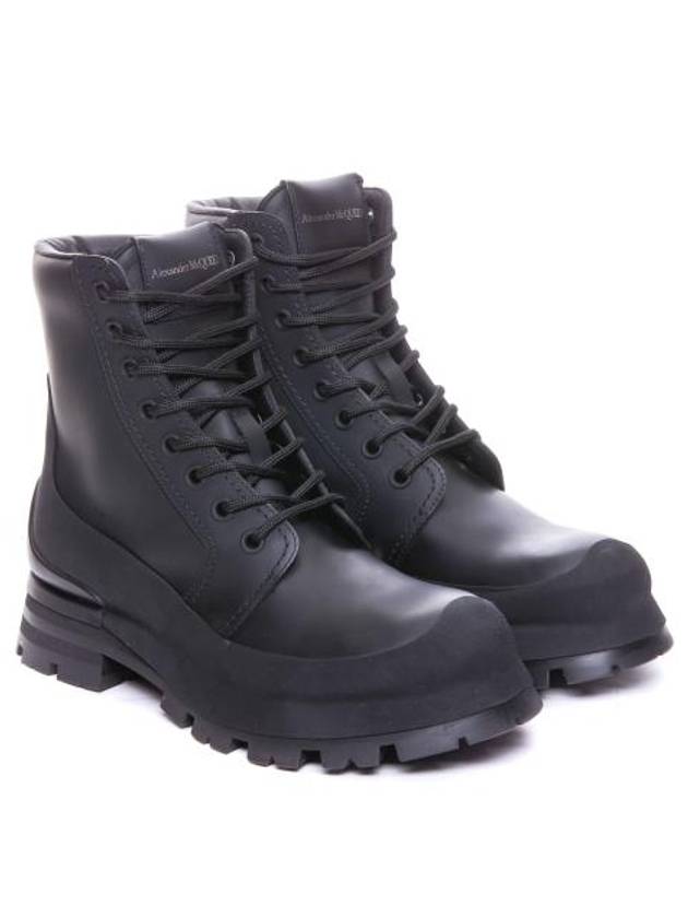 Wander Leather Combat Boots Black - ALEXANDER MCQUEEN - BALAAN 5