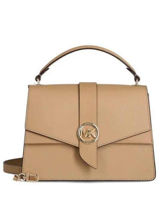 Greenwich Saffiano Strap Medium Shoulder Bag Camel - MICHAEL KORS - BALAAN 2