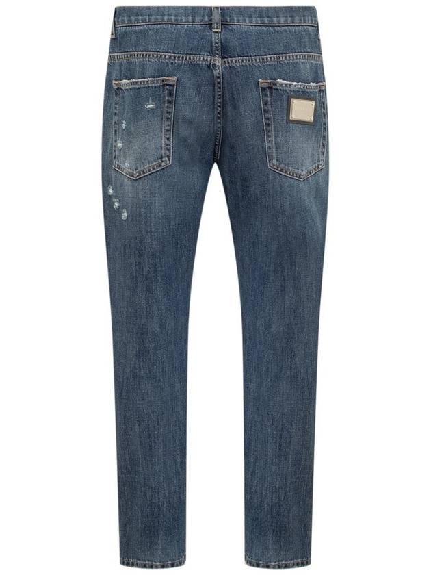 Denim Straight Pants GYJDADG8KO2 S9001 BLUE - DOLCE&GABBANA - BALAAN 3