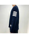 4-Bar Striped Cotton Long Sleeve T-Shirt Navy - THOM BROWNE - BALAAN 4