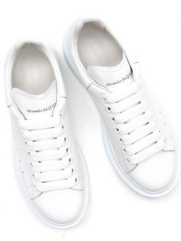 Oversized Leather Low Top Sneakers White - ALEXANDER MCQUEEN - BALAAN 3