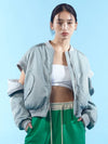 Sleeve Detouchable Reversible Bomber Jacket Light Mint - REAL ME ANOTHER ME - BALAAN 5