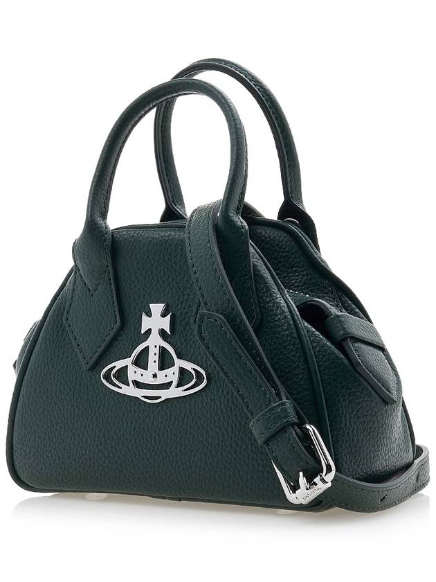 Logo Mini Yasmin Tote Bag Dark Green - VIVIENNE WESTWOOD - BALAAN 3