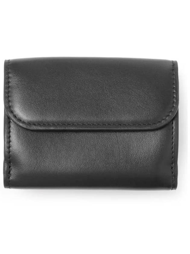 Embroidered Logo Leather Half Wallet Black - CHLOE - BALAAN 5