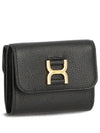 Women's Grain Leather Marcie Half Wallet Black - CHLOE - BALAAN 2