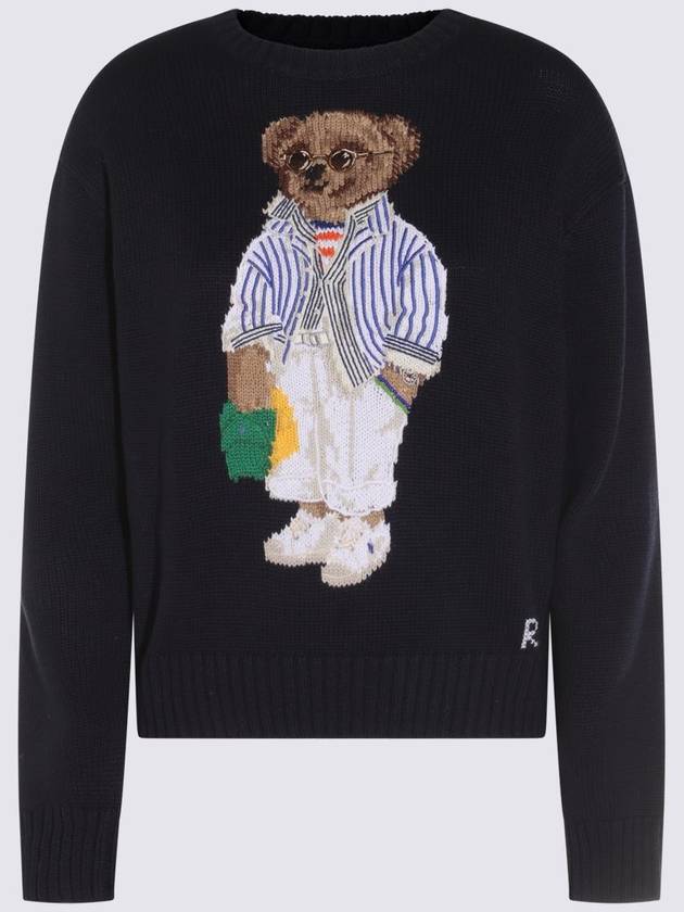 Polo Bear Crewneck Knit Top Dark Blue - POLO RALPH LAUREN - BALAAN 2